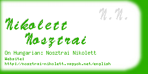 nikolett nosztrai business card